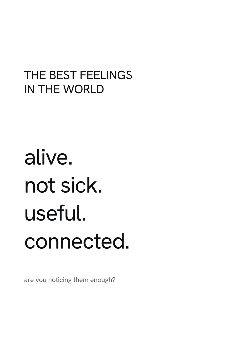 the best feelings in the world